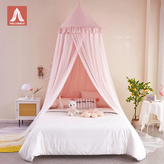 Moustiquaire double couche chambre de fille rose grand lit moustiquaire coin lecture décoration espace privé Style Ins