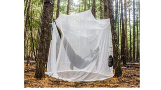 Ultra grand 2 ouvertures de filet de rideaux de camping et de moustiquaire à usage domestique avec sac de transport